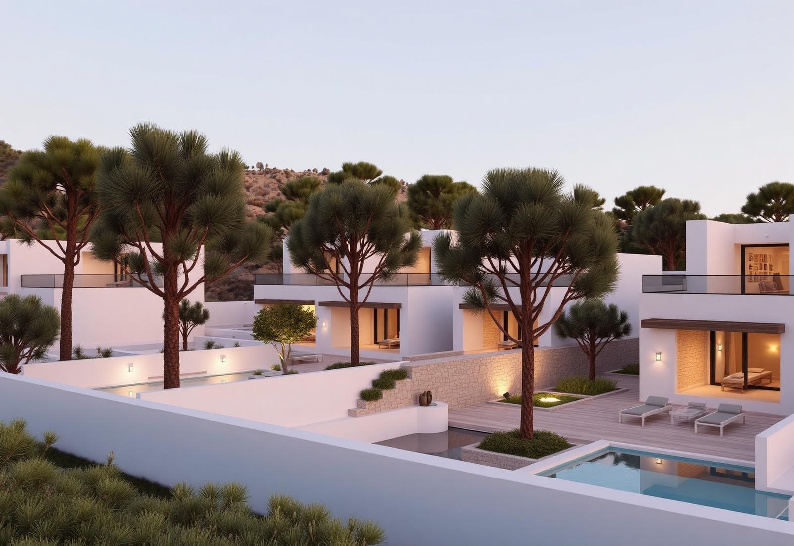 A new Mallorca development seen at dusk