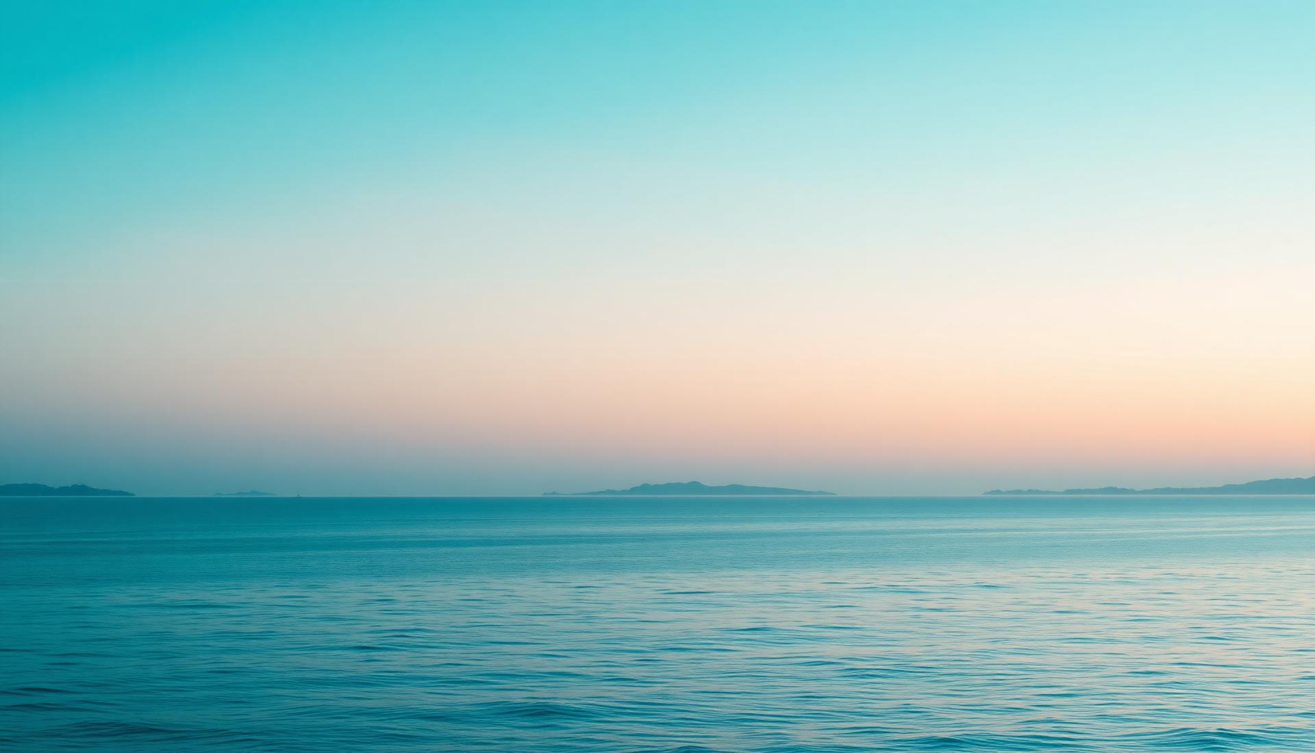 A still Mediterranean horizon at dusk